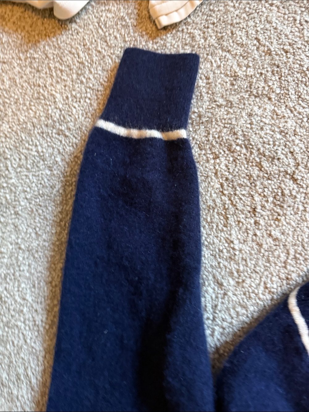 Ralph Lauren Navy Crewneck Sweater with White Trim The Open - Picture 4 of 7
